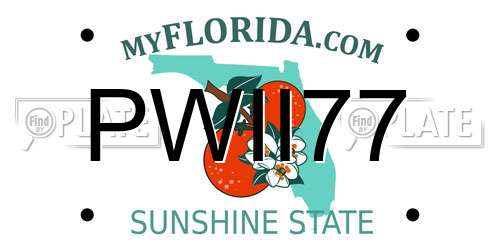 PWII77 Florida License Plate