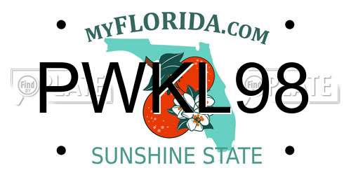 PWKL98 Florida License Plate