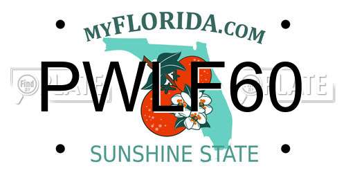 PWLF60 Florida License Plate