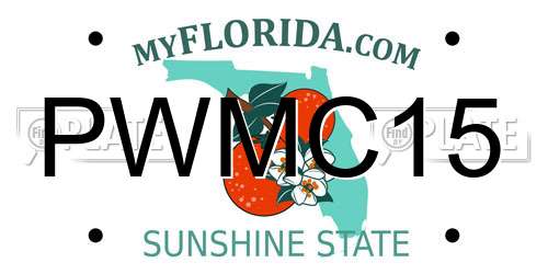 PWMC15 Florida License Plate
