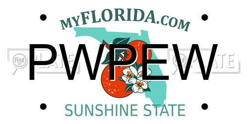 PWPEW Florida License Plate