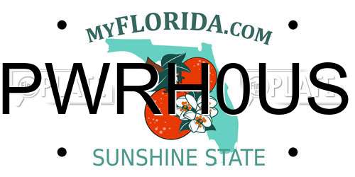 PWRH0US Florida License Plate