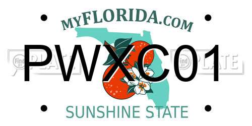 PWXC01 Florida License Plate