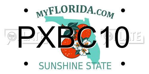 PXBC10 Florida License Plate