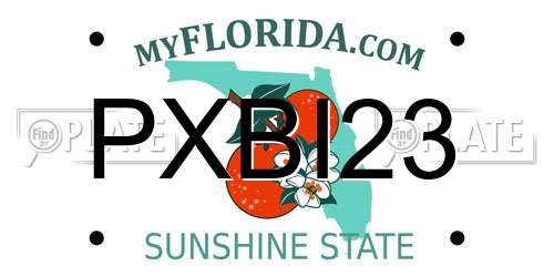 PXBI23 Florida License Plate
