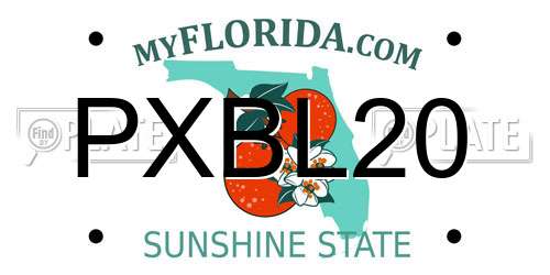PXBL20 Florida License Plate