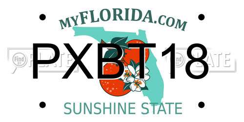 PXBT18 Florida License Plate
