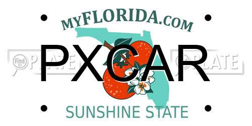 PXCAR Florida License Plate