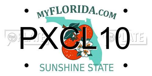 PXCL10 Florida License Plate
