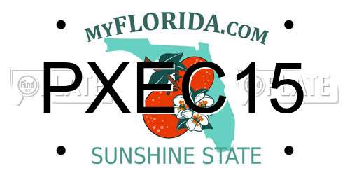 PXEC15 Florida License Plate