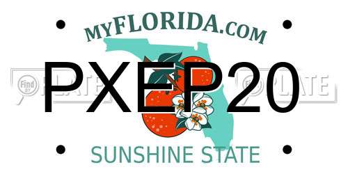 PXEP20 Florida License Plate