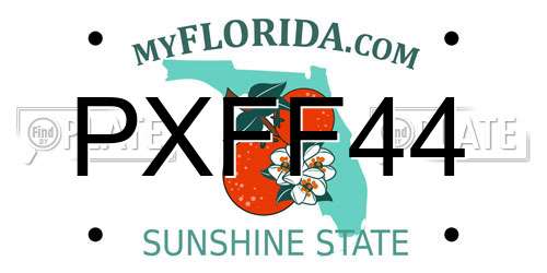 PXFF44 Florida License Plate