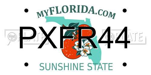 PXFR44 Florida License Plate