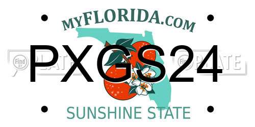 PXGS24 Florida License Plate