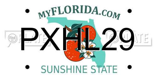 PXHL29 Florida License Plate