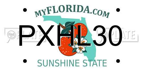 PXHL30 Florida License Plate