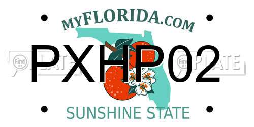 PXHP02 Florida License Plate