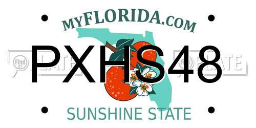 PXHS48 Florida License Plate