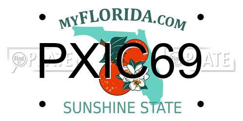 PXIC69 Florida License Plate