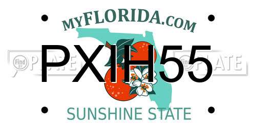 PXIH55 Florida License Plate