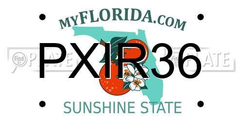 PXIR36 Florida License Plate