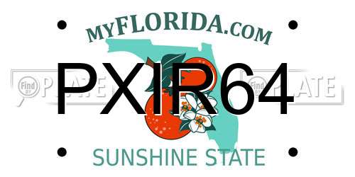 PXIR64 Florida License Plate