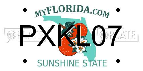 PXKL07 Florida License Plate