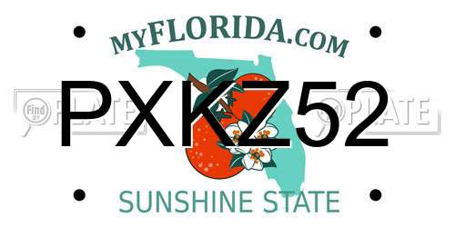 PXKZ52 Florida License Plate