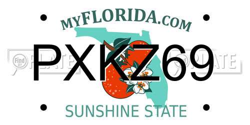 PXKZ69 Florida License Plate