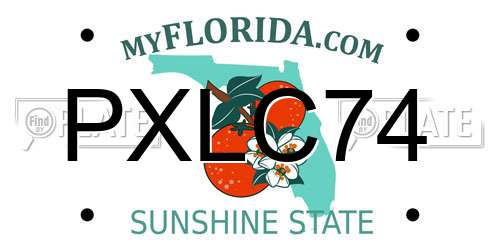 PXLC74 Florida License Plate