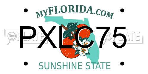 PXLC75 Florida License Plate