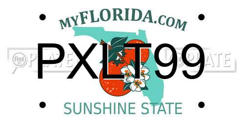 PXLT99 Florida License Plate