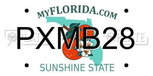 PXMB28 Florida License Plate