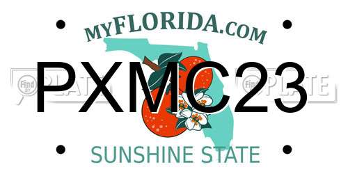 PXMC23 Florida License Plate