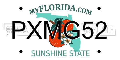 PXMG52 Florida License Plate