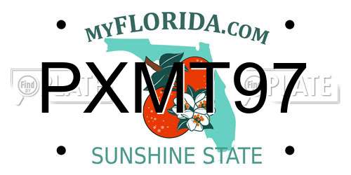 PXMT97 Florida License Plate