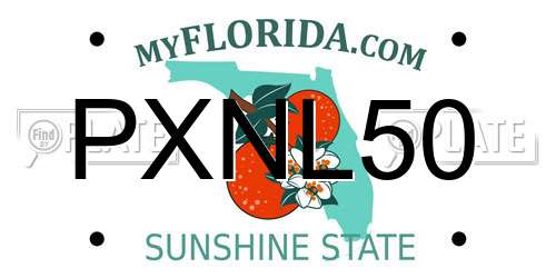 PXNL50 Florida License Plate