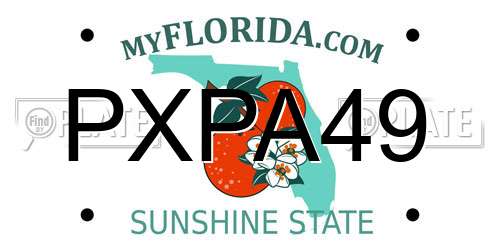 PXPA49 Florida License Plate
