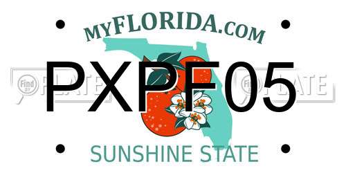 PXPF05 Florida License Plate