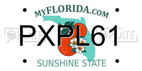 PXPL61 Florida License Plate