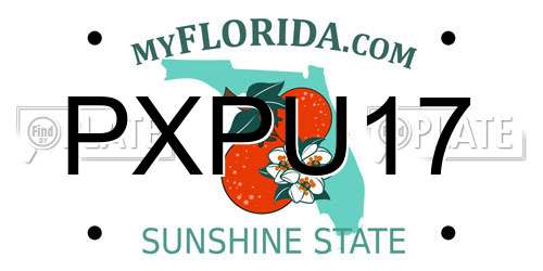 PXPU17 Florida License Plate