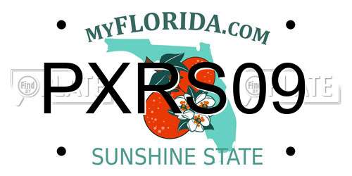 PXRS09 Florida License Plate