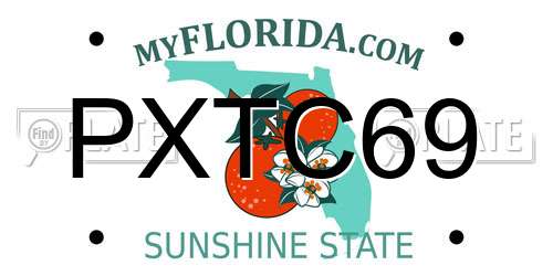 PXTC69 Florida License Plate