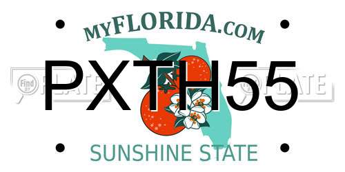 PXTH55 Florida License Plate