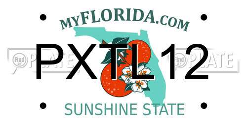 PXTL12 Florida License Plate