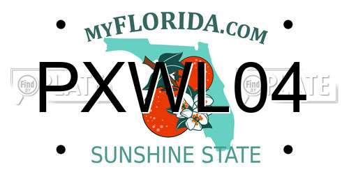 PXWL04 Florida License Plate