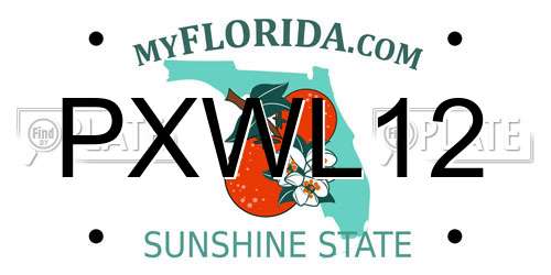PXWL12 Florida License Plate