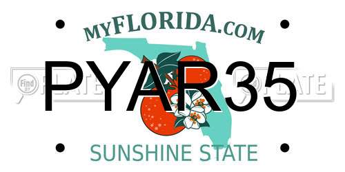 PYAR35 Florida License Plate