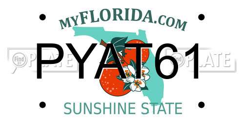 PYAT61 Florida License Plate