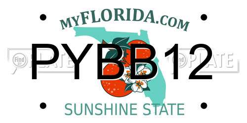 PYBB12 Florida License Plate